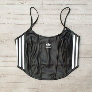 NWT adidas Originals Firebird Faux Leather Bustier size 6